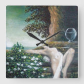 GEA, MIRTE EN WATER VIERKANTE KLOK (Voorkant)