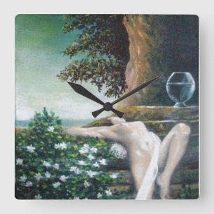 GEA, MIRTE EN WATER VIERKANTE KLOK