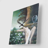 GEA, MIRTE EN WATER VIERKANTE KLOK (Hoek)