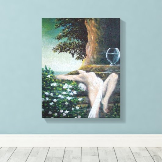 GEA, MYRTLE EN WATER CANVAS AFDRUK (Insitu (Houten vloer))