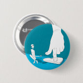 geaard ronde button 5,7 cm (Voorkant /achterkant)