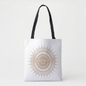 geaarde mandala-canvas tas (Voorkant)
