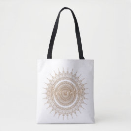 geaarde mandala-canvas tas
