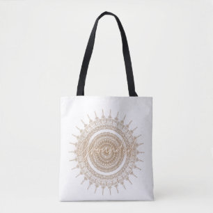 geaarde mandala-canvas tas