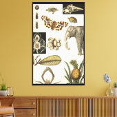 Geabsorbeerde dieren gekleurd op de achtergrond va canvas afdruk (Insitu (Woonkamer))