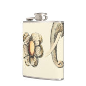 Geabsorbeerde dieren gekleurd op de achtergrond va heupfles (Links)