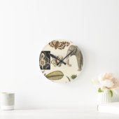 Geabsorbeerde dieren gekleurd op de achtergrond va ronde klok (Huis)