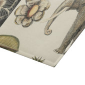 Geabsorbeerde dieren gekleurd op de achtergrond va snijplank (Hoek)