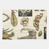 Geabsorbeerde dieren gekleurd op de achtergrond va theedoek (Horizontaal)