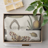 Geabsorbeerde dieren op de achtergrond van crème tissuepapier (Geschenk)