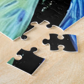 Geabstraheerd Blauw en Geel Man Legpuzzel (Zijkant)