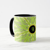 Geabstraheerd groen mok (Voorkant links)
