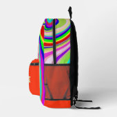 Geabstraheerd kleurrijk bedrukte rugzak (Rechts)