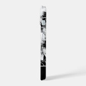 Geabstraheerd zwart-wit iPhone 15 case (Linkerkant)