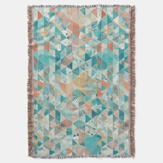 geabstraheerde aqua deken (Voorkant Verticaal)