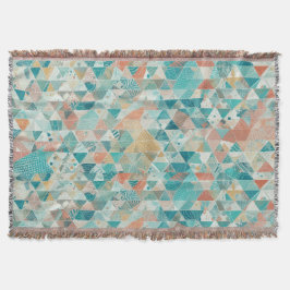 geabstraheerde aqua deken