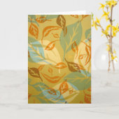 Geabstraheerde bladeren, eigentijds glasvezelontwe kaart (Gele Bloem)