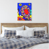 Geabstraheerde canvasprint canvas afdruk (Insitu (Slaapkamer))