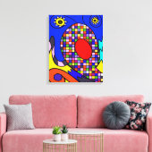 Geabstraheerde canvasprint canvas afdruk (Insitu (Woonkamer))
