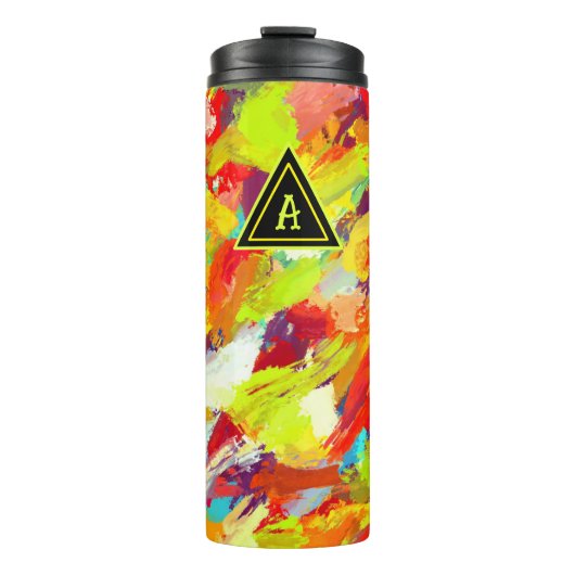 Geabstraheerde thermische tumbler thermosbeker (Voorkant)