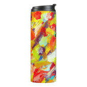 Geabstraheerde thermische tumbler thermosbeker (Gedraaid links)