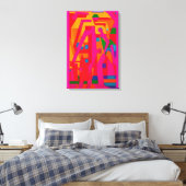 Geabstraheerde voortgang canvas afdruk (Insitu (Slaapkamer))