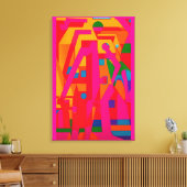 Geabstraheerde voortgang canvas afdruk (Insitu (Woonkamer))