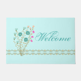 geaccentreerd met kunstbloemen deurmat