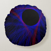 Geaccentueerd driehoek geometrisch rond kussen