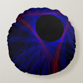 Geaccentueerd driehoek geometrisch rond kussen