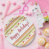 Geaccentueerd met strepen en stippen papieren bordje (Feest)