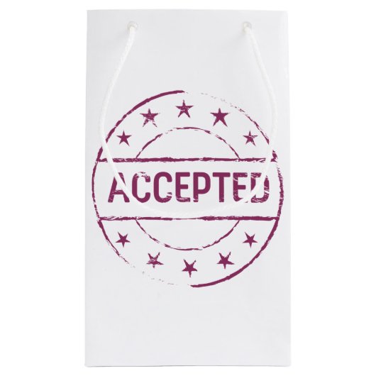 Geaccepteerde Badge Symbool Gift Bag Klein Cadeauzakje (Achterkant)