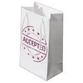Geaccepteerde Badge Symbool Gift Bag Klein Cadeauzakje (Achterkant Gekanteld)