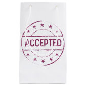Geaccepteerde Badge Symbool Gift Bag Klein Cadeauzakje (Voorkant)