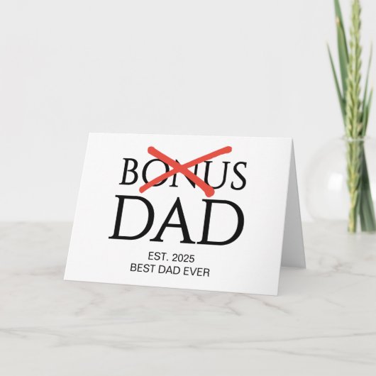 Geaccepteerde BONUS PAPA Opgericht Vaderdag Kaart (Voorkant)