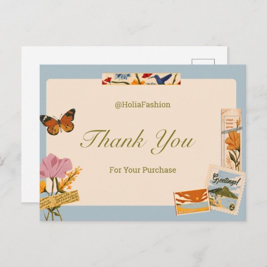 Geachte Dank u Briefkaart (Voorkant / Achterkant)