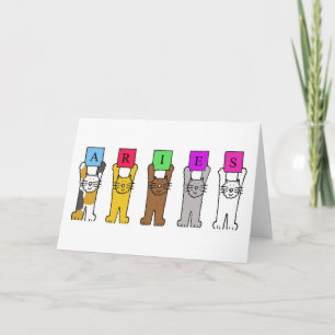 Geachte geboorte Cartoons Katten Kaart