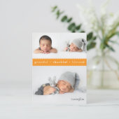 Geachte, goddeloze foto's van de Thanksgiving Feestdagenkaart (Staand voorkant)