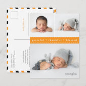 Geachte, goddeloze foto's van de Thanksgiving Feestdagenkaart (Voorkant / Achterkant)