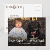 Geachte kerstman | Funny Christmas Fun Uw foto toe Briefkaart (Voorkant / Achterkant)