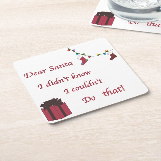 Geachte Kerstman Onderzetter (Schuin)