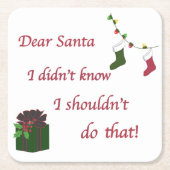 Geachte Kerstman Onderzetter (Voorkant)