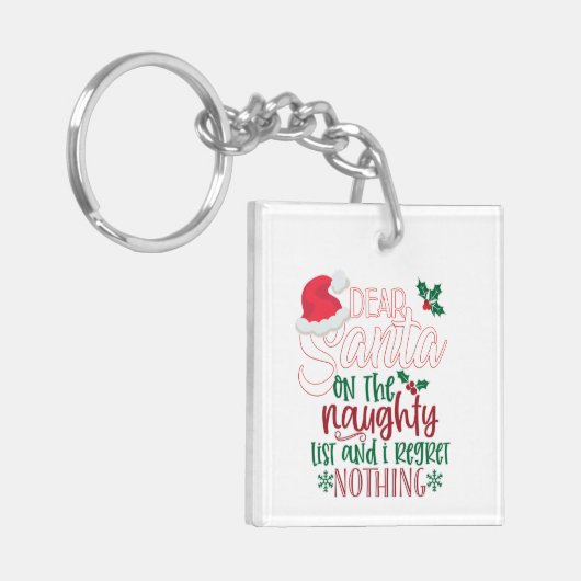 Geachte Kerstman Sleutelhanger (Voorkant Links)