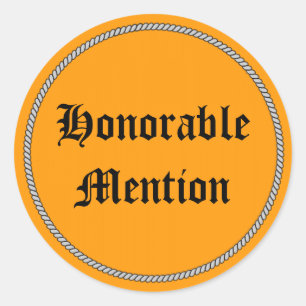 GEACHTE MENING RONDE STICKER