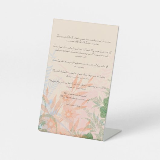 Geachte ouder reclamebord met voetstuk (Voorkant)