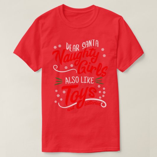 Geachte Santa Naughty Girls ook als speelgoed T-shirt (Design voorkant)