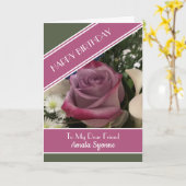 Geachte speciale vriendenkaart voor uw verjaardag kaart (Gele Bloem)