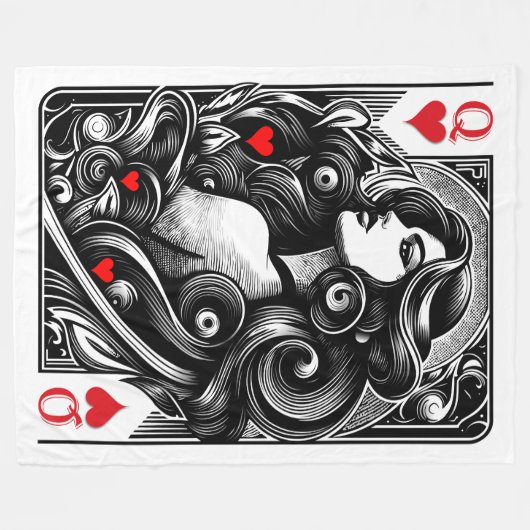 Geachte van harte fleece deken (Voorkant (Horizontaal))