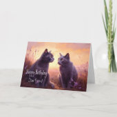 Geachte vriend van Russisch Blauwe Kat van Birthda Kaart (Voorkant)