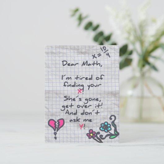 Geachte Wiskunde Briefkaart (Staand voorkant)